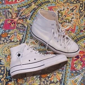Converse White High-Top Sneakers